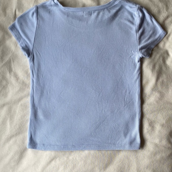 Garage Light Blue Ribbed Tee - Picture 2 of 3